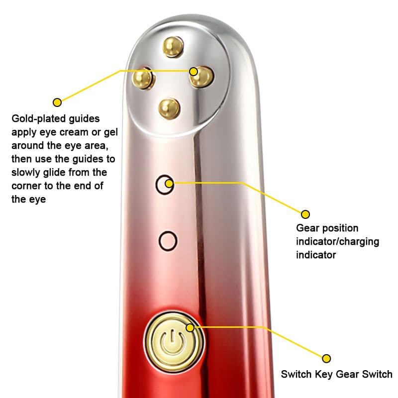 image-RF Radio Frequency Eye Massager Anti-Ageing Wrinkle Massager Portable Electric Device Dark Circle Facials Vibration Massage Pen
