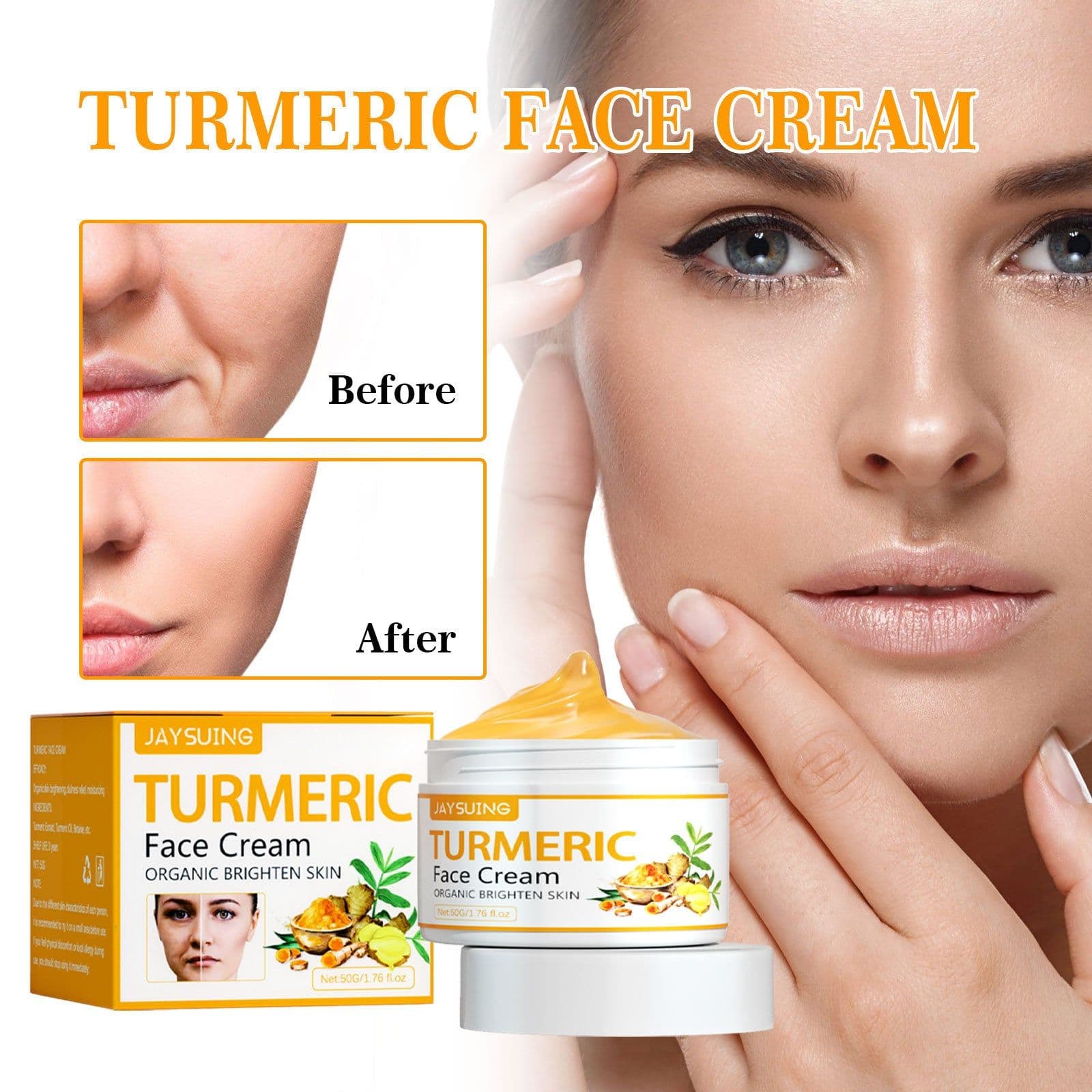 image-Turmeric Fade Wrinkles Firming Skin Beauty Cream