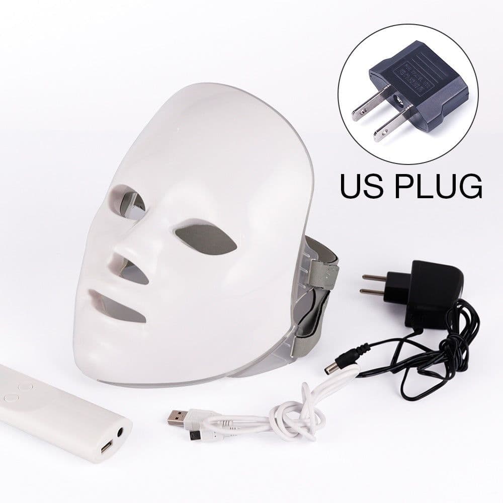 image-Beauty Instrument Beauty Red Purple Light Photon Skin Rejuvenation Mask Instrument Household Acne Spectrometer Face