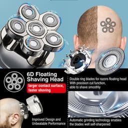 image-Six-blade Electric Shaver, Bald Hair Clipper, Charging Five In One
