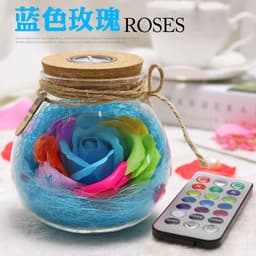image-Eternal Flower Soap Rose Night Light With Colorful LED Remote Control