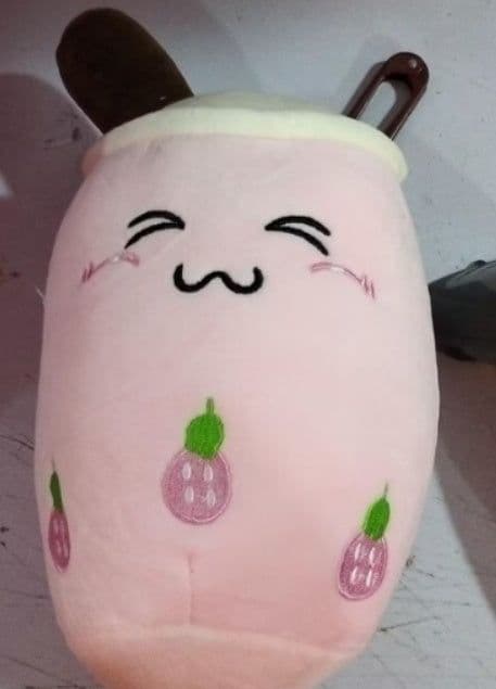 image-Cute Fruit Drink Plush Stuffed Soft Strawberry Milk Tea Plush Boba Tea Cup Toy Bubble Tea Pillow Cushion Kids Gift