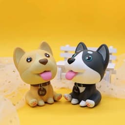 image-Car Dashboard Toys Nodding Dog Shaking Head Bobblehead Dolls Wobble Head Auto Accessory Interior Decor Car Ornaments Gifts Cute