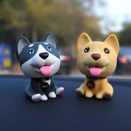 image-Car Dashboard Toys Nodding Dog Shaking Head Bobblehead Dolls Wobble Head Auto Accessory Interior Decor Car Ornaments Gifts Cute