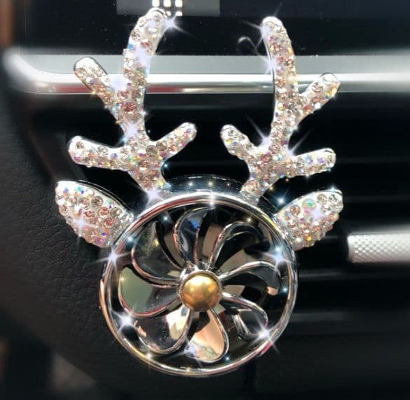 image-Car Aromatherapy, Diamond-encrusted Antlers, Car Ornaments, Perfume Fans, Car Accessories