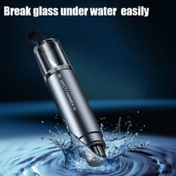 image-2-in-1 Car Safety Hammer Window Glass Breaker Seat Belt Cutter High Hardness Tungsten Steel Emergency Rescue Tool With Base