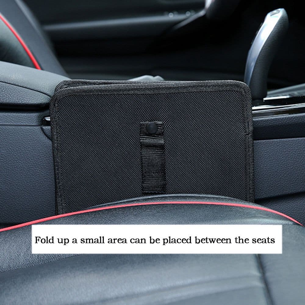image-Practical Foldable oxford car storage bag for toys clothes seat buckles wastebasket SUV Trunk Organizer for car Garbage bag