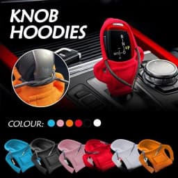 image-Velvet Car Gear Handle Sleeve Handle Decorative Knob Hoodie Handbrake Cover Hoodie