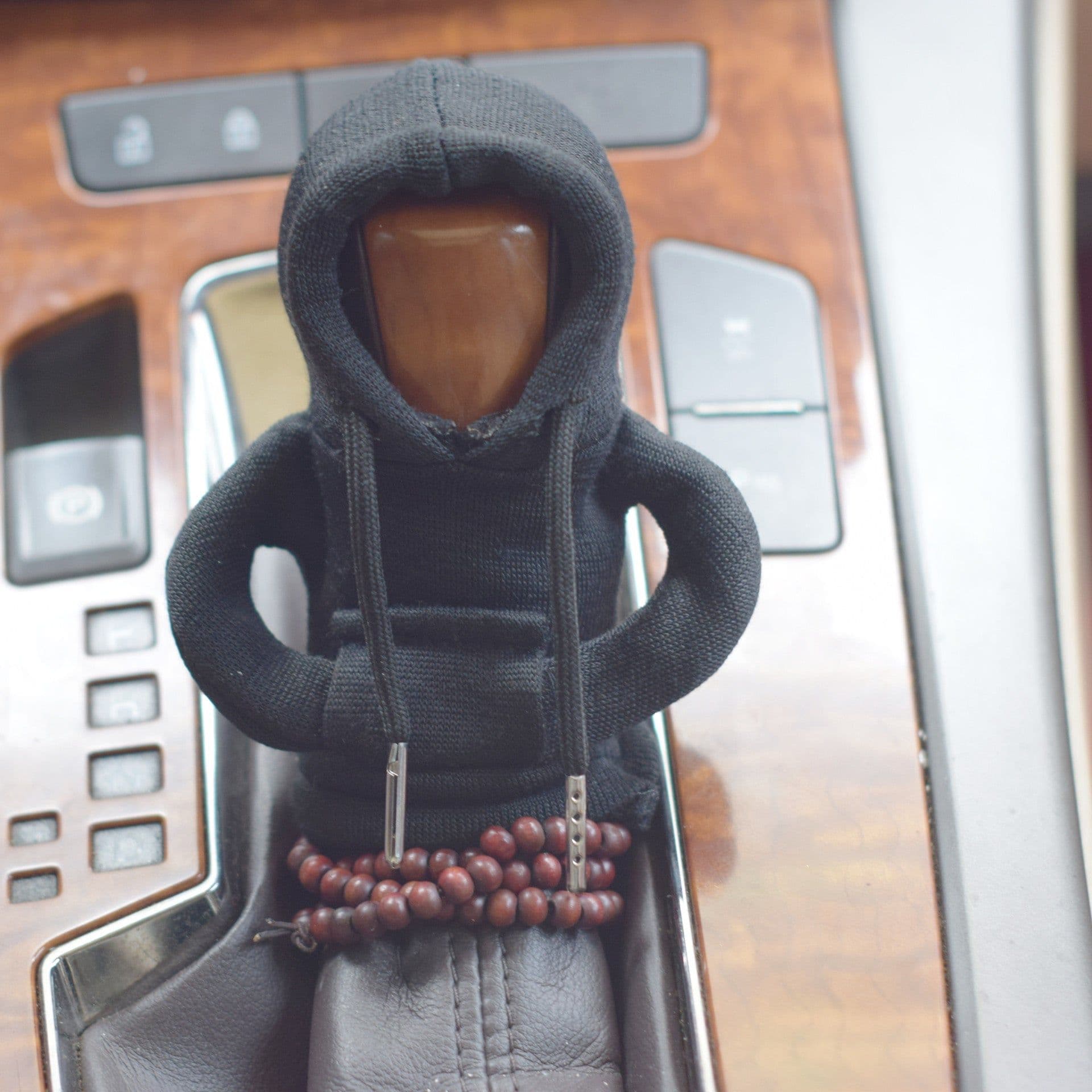 image-Velvet Car Gear Handle Sleeve Handle Decorative Knob Hoodie Handbrake Cover Hoodie