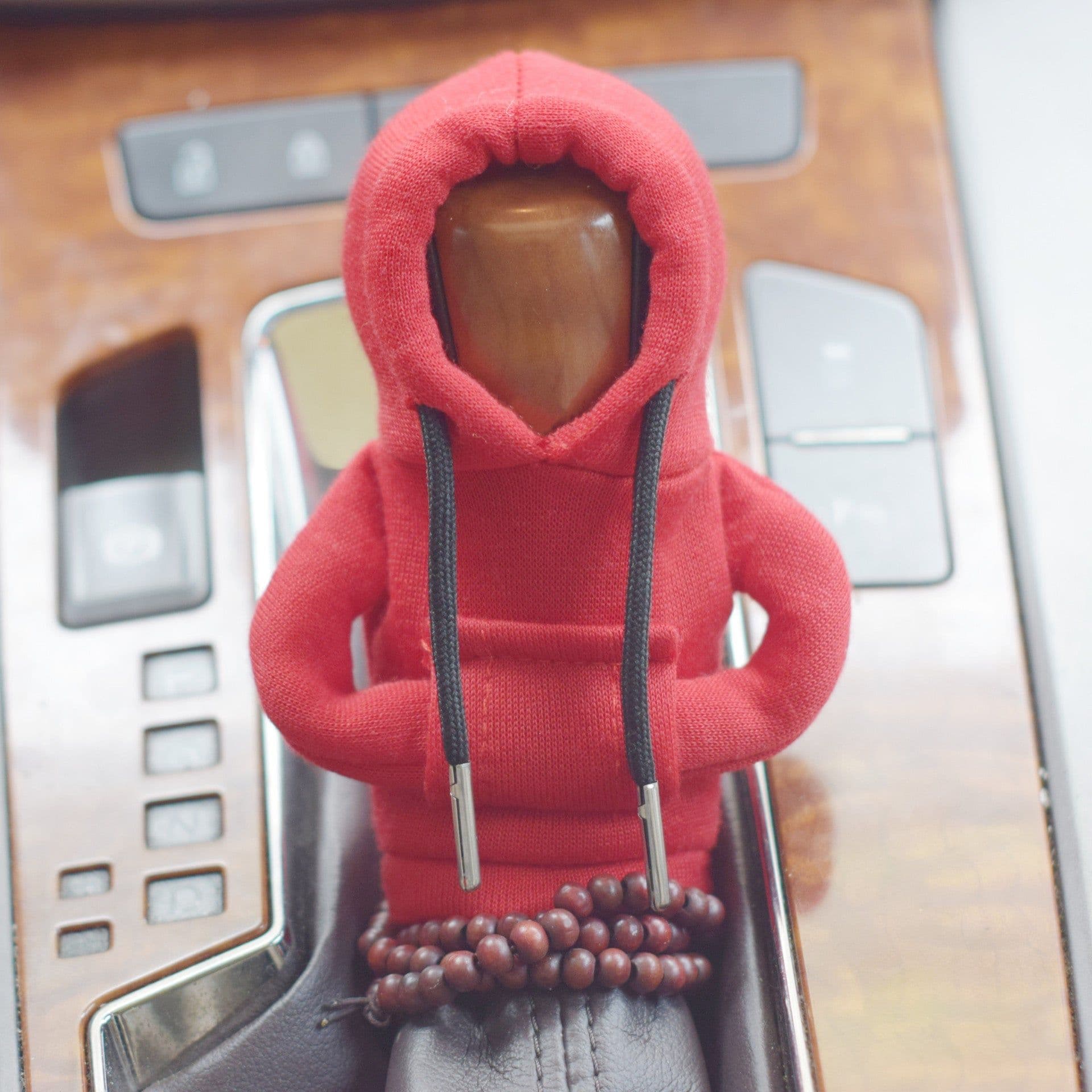 image-Velvet Car Gear Handle Sleeve Handle Decorative Knob Hoodie Handbrake Cover Hoodie