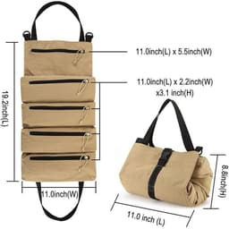 image-Super Roll Tool Roll,Multi-Purpose Roll Up Tool Bag, Wrench Roll