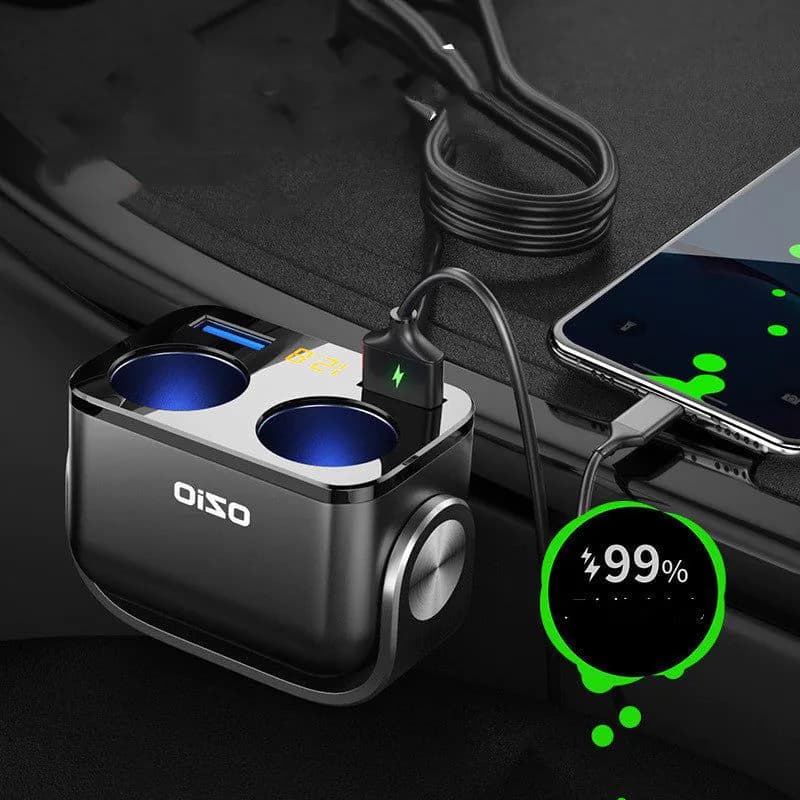 image-Car Charger With Wire Car Charger Car One With Two