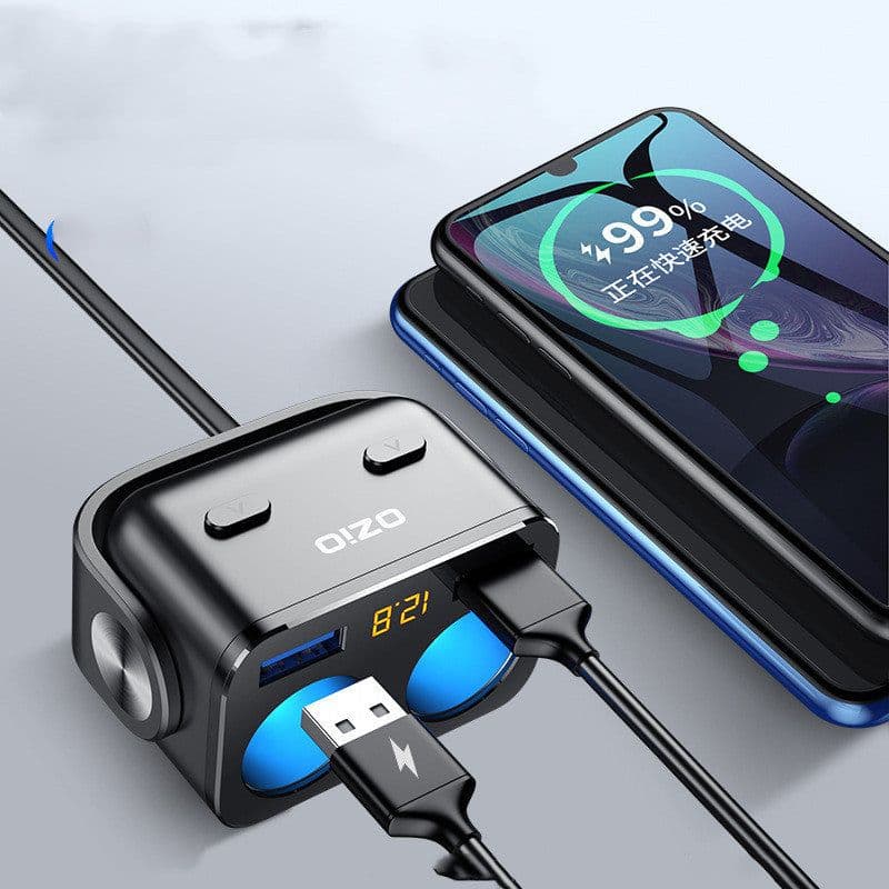 image-Car Charger With Wire Car Charger Car One With Two