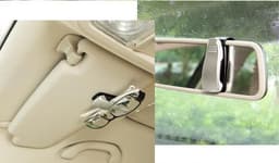 image-Car Sun Visor Glasses Sunglasses Ticket Receipt Card Clip Storage Holder