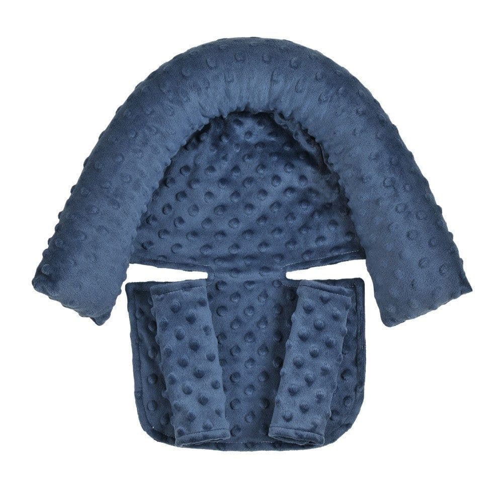 image-Baby Car Safety Soft Sleeping Head Support Pillow with Matching Seat Belt Strap Covers Baby Carseat Neck Protection Headrest