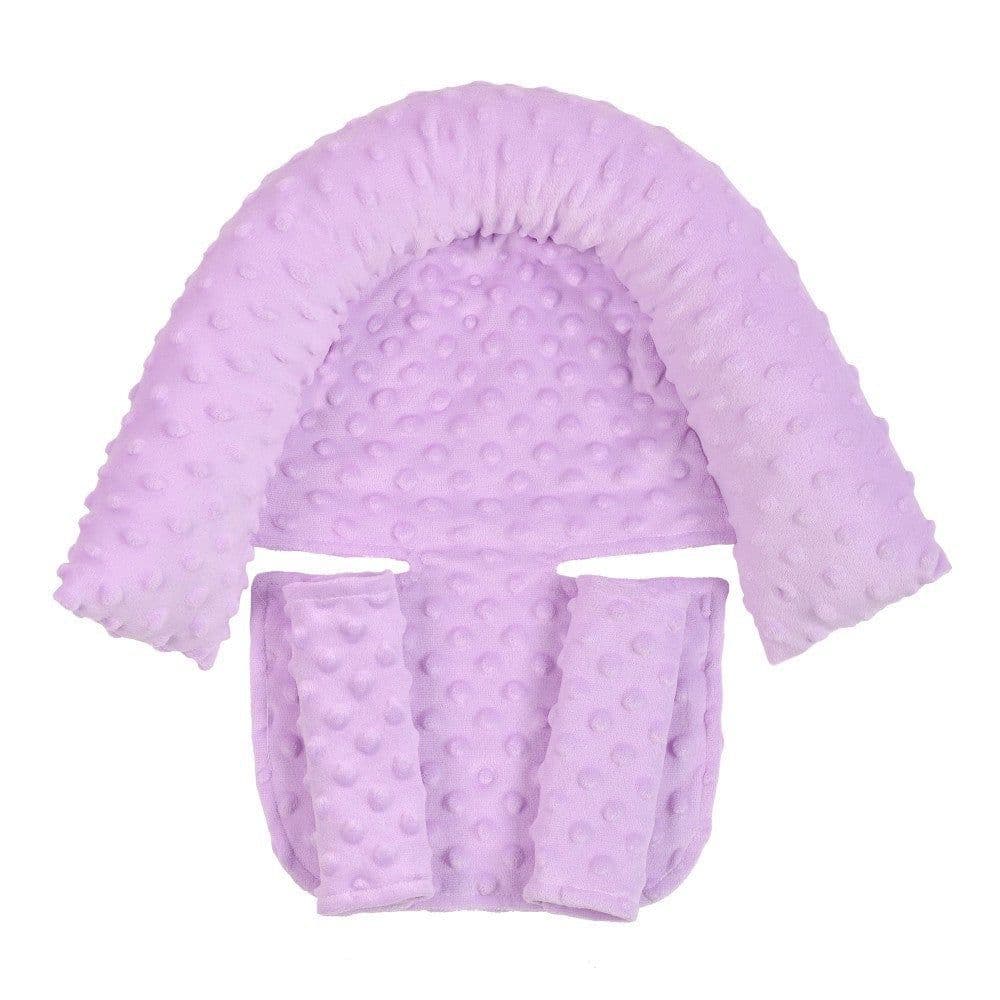 image-Baby Car Safety Soft Sleeping Head Support Pillow with Matching Seat Belt Strap Covers Baby Carseat Neck Protection Headrest