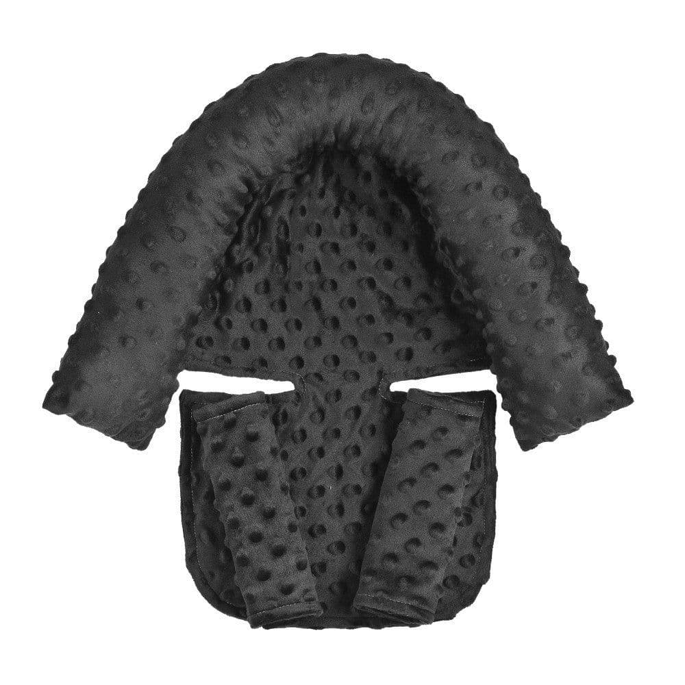 image-Baby Car Safety Soft Sleeping Head Support Pillow with Matching Seat Belt Strap Covers Baby Carseat Neck Protection Headrest