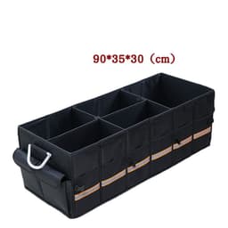 image-Car Trunk Organizer Foldable Cover Heavy Duty Collapsible Car Trunk Storage Box Car Cargo Trunk Bag With Lid For Sedan SUV