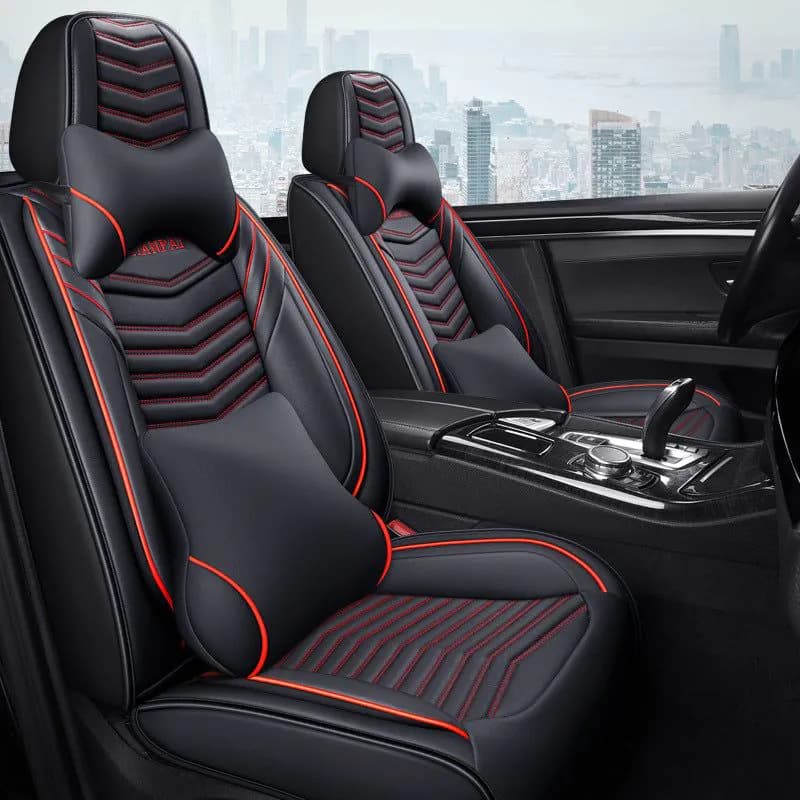 image-All Seasons Full Surround Seat Cover Leather Seat Cover Net Red Seat Cushion
