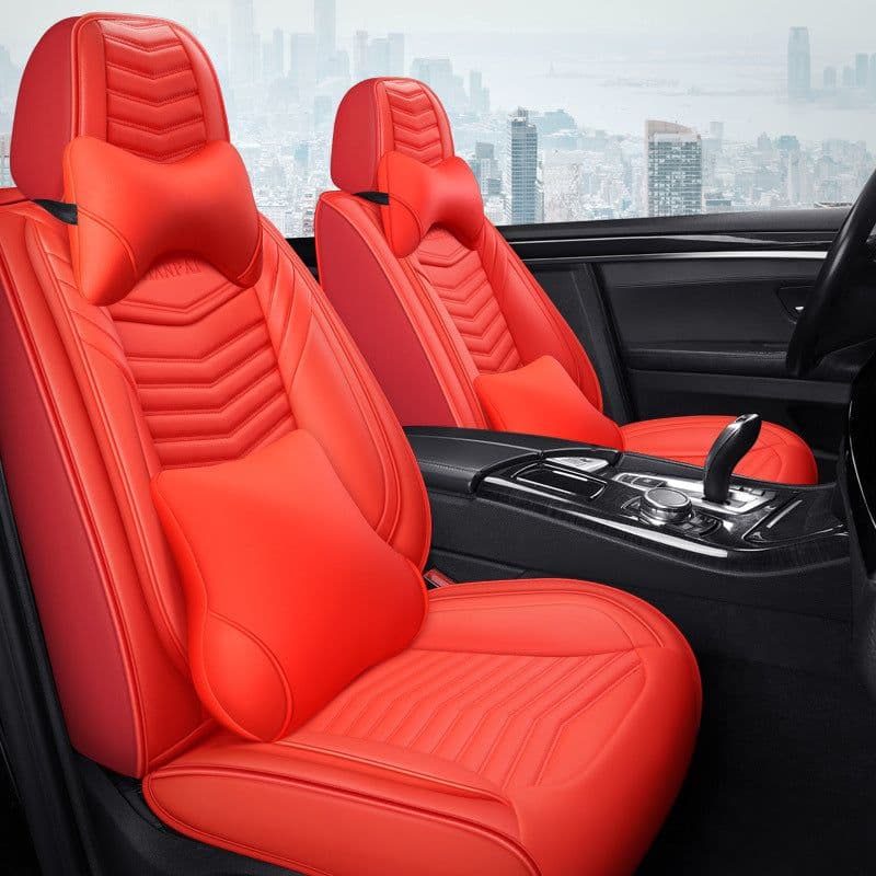 image-All Seasons Full Surround Seat Cover Leather Seat Cover Net Red Seat Cushion