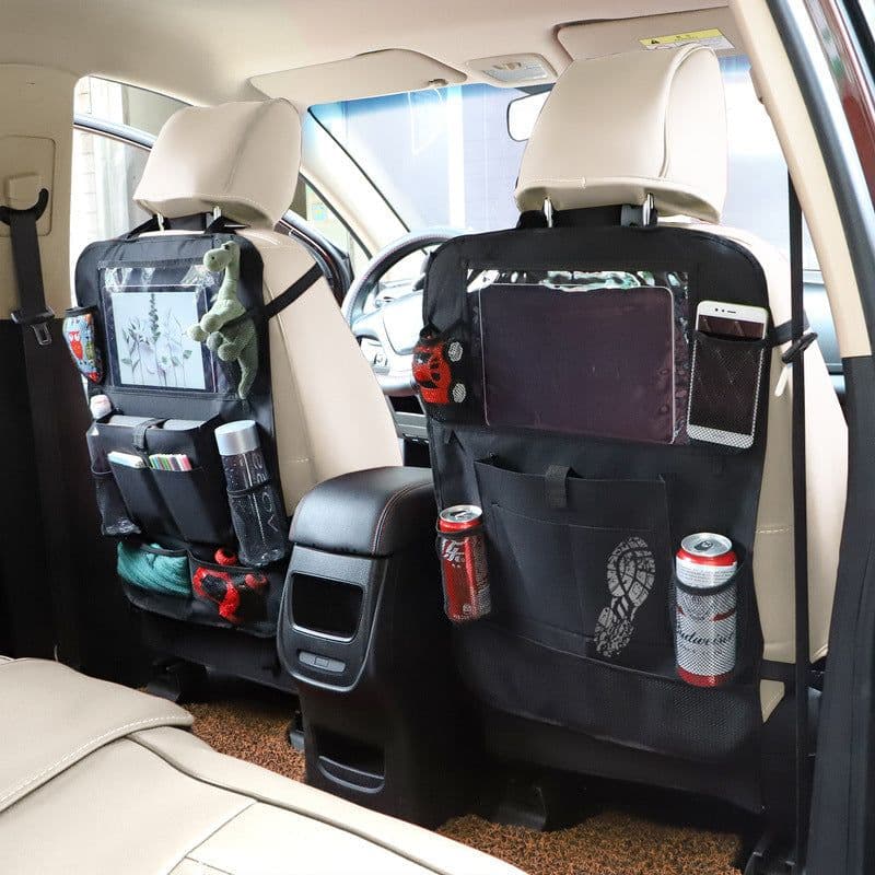 image-Organizer Multi-Pocket Universal Car Organizer Protector Hanging Storage Bag Car Auto Phone Pocket Car Back Seat Pouch For Kids