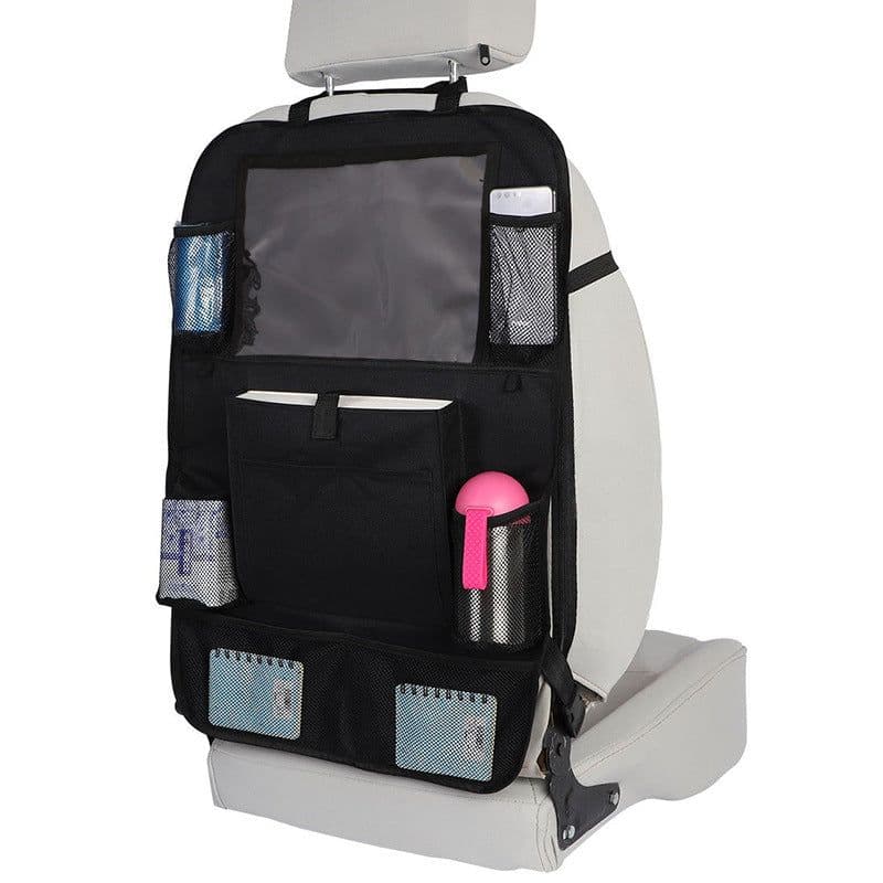 image-Organizer Multi-Pocket Universal Car Organizer Protector Hanging Storage Bag Car Auto Phone Pocket Car Back Seat Pouch For Kids