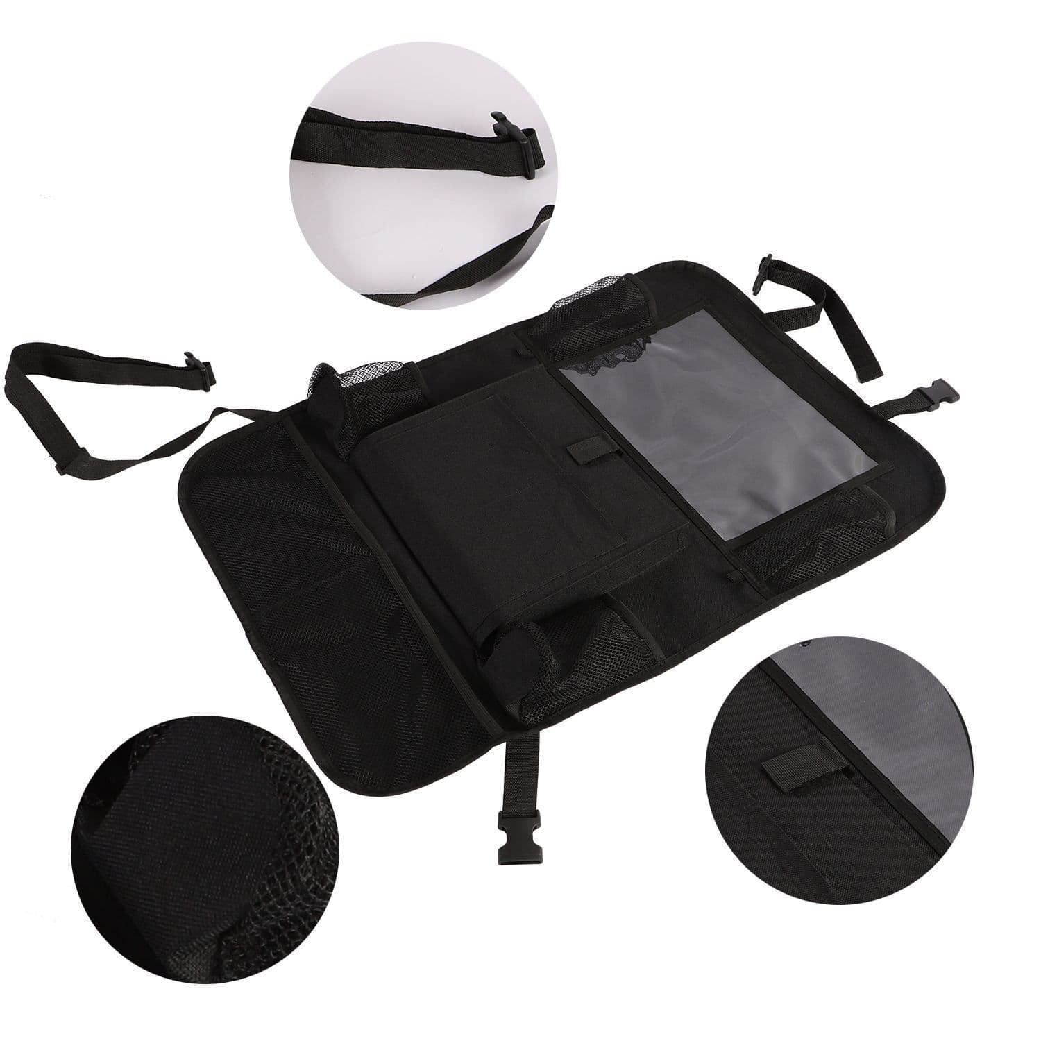 image-Organizer Multi-Pocket Universal Car Organizer Protector Hanging Storage Bag Car Auto Phone Pocket Car Back Seat Pouch For Kids