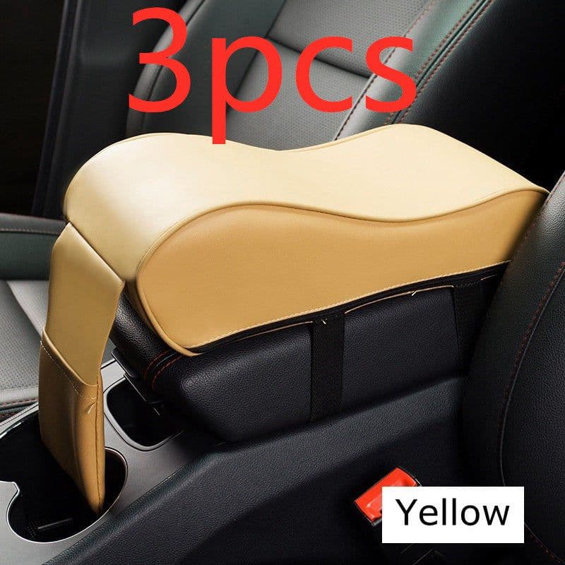 image-New Leather Car Armrest Pad Universal Auto Armrests Car Center Console Arm Rest Seat Box Pad Vehicle Protective Car Styling