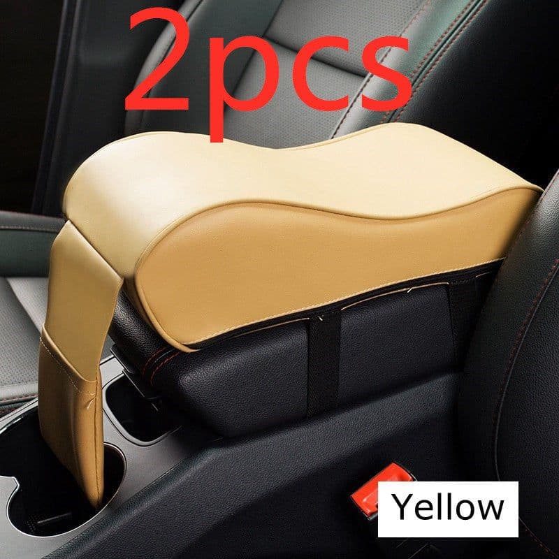 image-New Leather Car Armrest Pad Universal Auto Armrests Car Center Console Arm Rest Seat Box Pad Vehicle Protective Car Styling