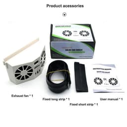 image-2W Car Solar Exhaust Fan Solar Car Exhaust Fan Car With Solar Cooling Artifact