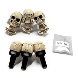image-Skull Car Ornaments Air Outlet Ghost Head Three-piece Interior Pendant Decoration Ornament Ghost Head Desktop Figurines Decor