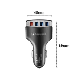 image-Qc3.0 car charger multi-function one for four car charger 4USB5V9V12V car phone charger