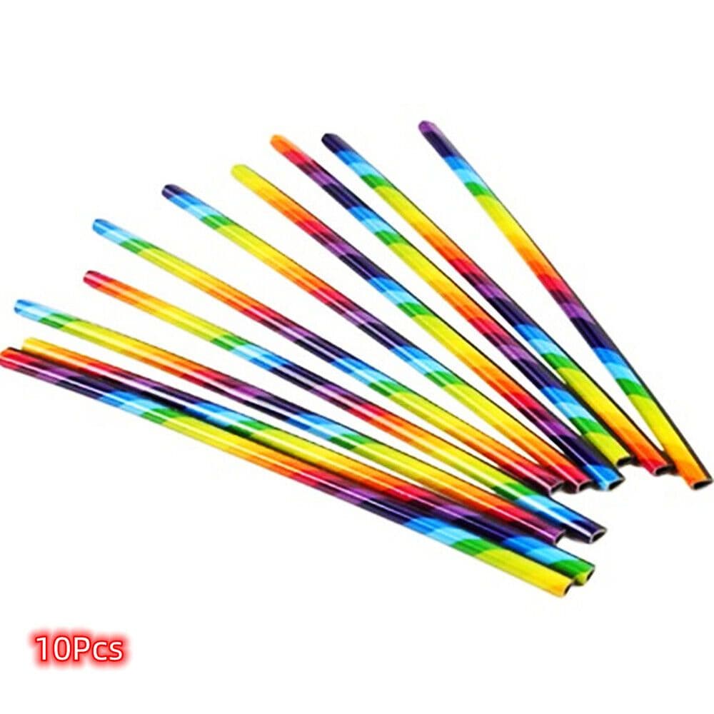 image-New 10pcs Car Interior Air Conditioner Vent Outlet Decoration Stripes Cover Rainbow
