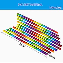 image-New 10pcs Car Interior Air Conditioner Vent Outlet Decoration Stripes Cover Rainbow