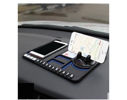 image-Car mobile phone bracket car anti-skid pad car car navigation device anti-mite pad instrument panel multi-function storage pad