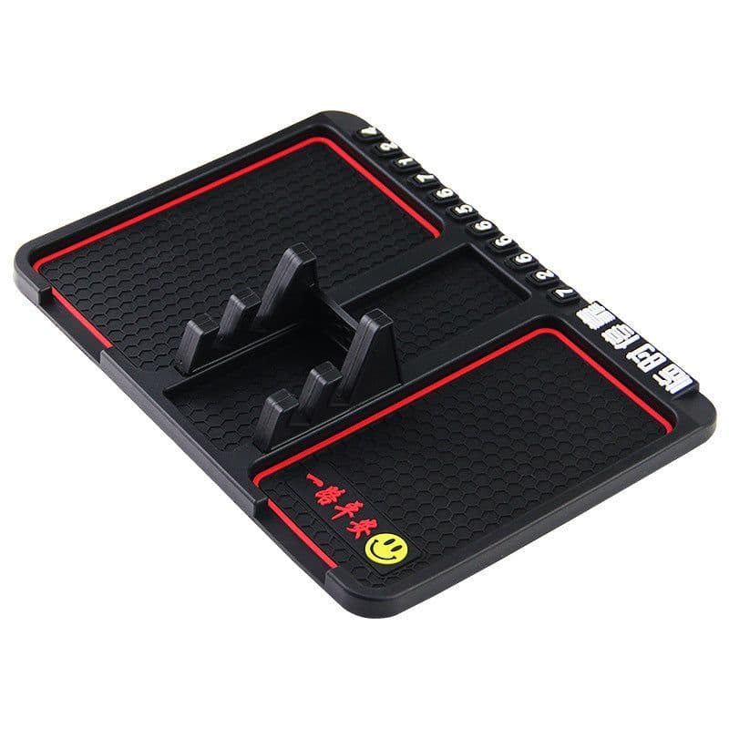 image-Car mobile phone bracket car anti-skid pad car car navigation device anti-mite pad instrument panel multi-function storage pad