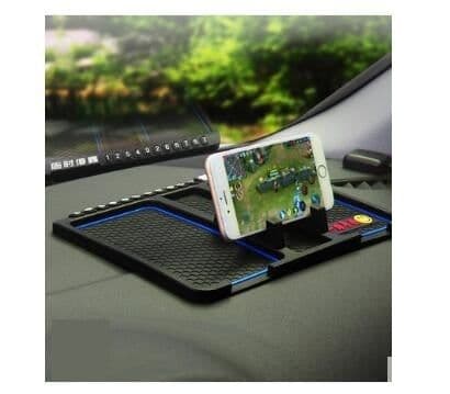image-Car mobile phone bracket car anti-skid pad car car navigation device anti-mite pad instrument panel multi-function storage pad