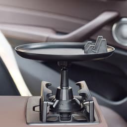 image-Adjustable Car Cup Holder Drink Coffee Bottle Organizer Accessories Food Tray Automobiles Table For Burgers French Fries