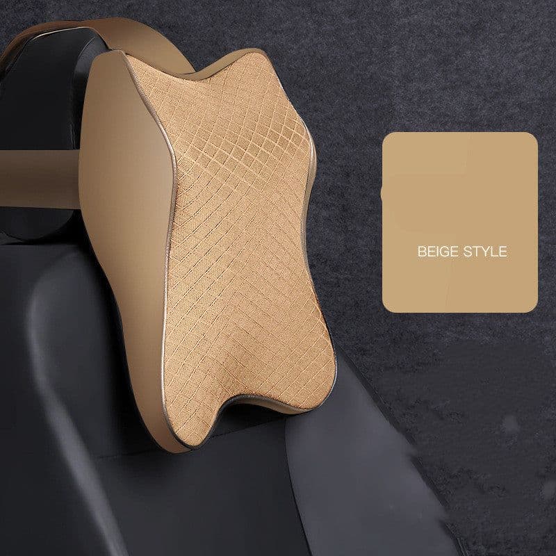 image-Car Driving Seat Headrest Neck Pillow Memory Foam Pillow Cervical Pillow
