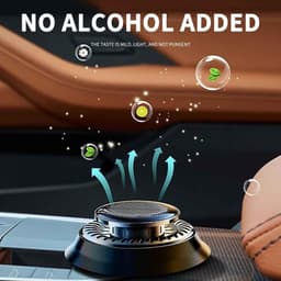 image-Car Air Freshener, Solar Rotating Car Essential Oil Diffuser, Car Interior Decor Accessories, Odor Eliminator For Car Office Home Car Aromatherapy Car Essential Oil Diffuser Auto Diffuser