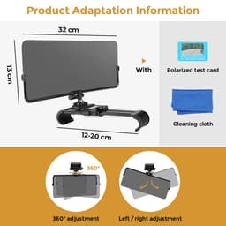 image-Polarized Car Sun Visor, Clear View, Anti-glare, UV Protection