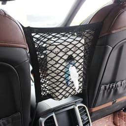 image-Rental Dog Barrier Seat Net Organizer Universal Elastic Auto In The Back Seat For Storage