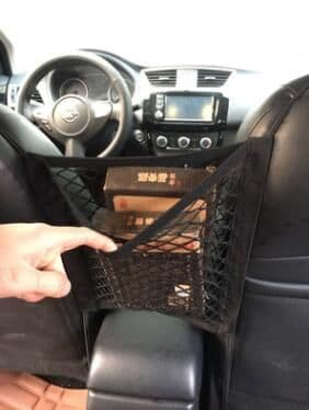 image-Rental Dog Barrier Seat Net Organizer Universal Elastic Auto In The Back Seat For Storage