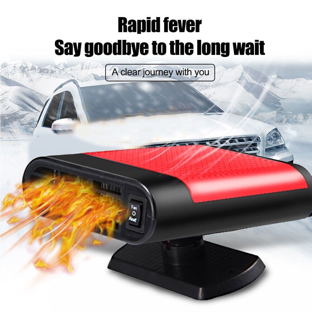 image-1000W Car Heater 12V Portable Electric Heating Fan Defogger Defroster Demister