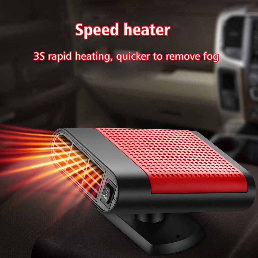 image-1000W Car Heater 12V Portable Electric Heating Fan Defogger Defroster Demister