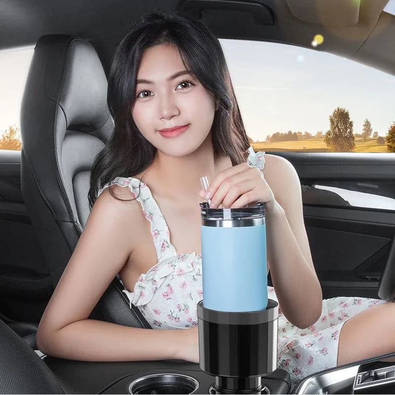 image-Extend Car Cup Holder Expander Stable Enlarged Drink Holder For Most Extra Large Cup Bottle Adjustable Base Car Accessories