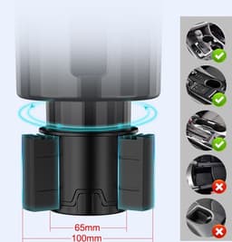 image-Extend Car Cup Holder Expander Stable Enlarged Drink Holder For Most Extra Large Cup Bottle Adjustable Base Car Accessories