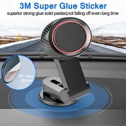 image-360 Degree Rotating Desktop Folding Magnetic Car Navigation Mobile Phone Holder Car Dashboard Support Frame Auto Accessories