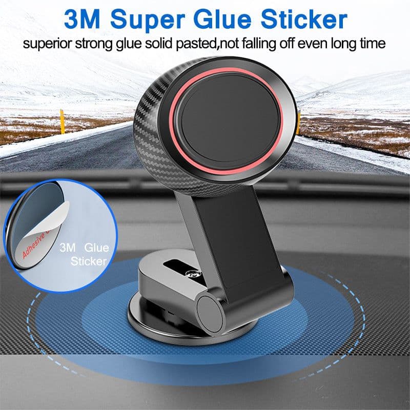 image-360 Degree Rotating Desktop Folding Magnetic Car Navigation Mobile Phone Holder Car Dashboard Support Frame Auto Accessories
