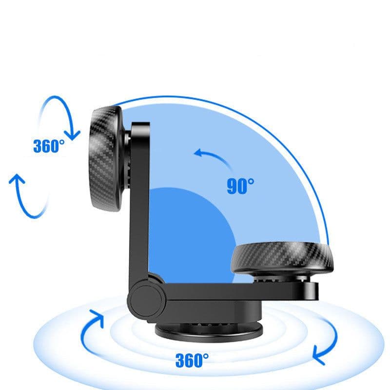 image-360 Degree Rotating Desktop Folding Magnetic Car Navigation Mobile Phone Holder Car Dashboard Support Frame Auto Accessories